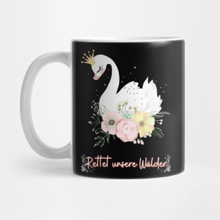 Schwan Wald Retten Prinzessin Blumen Süß Mug